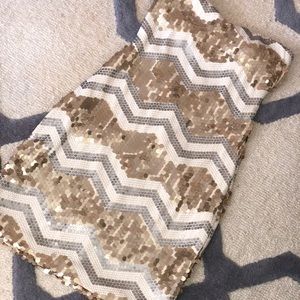 Beautiful Gold and white Sequin Dress